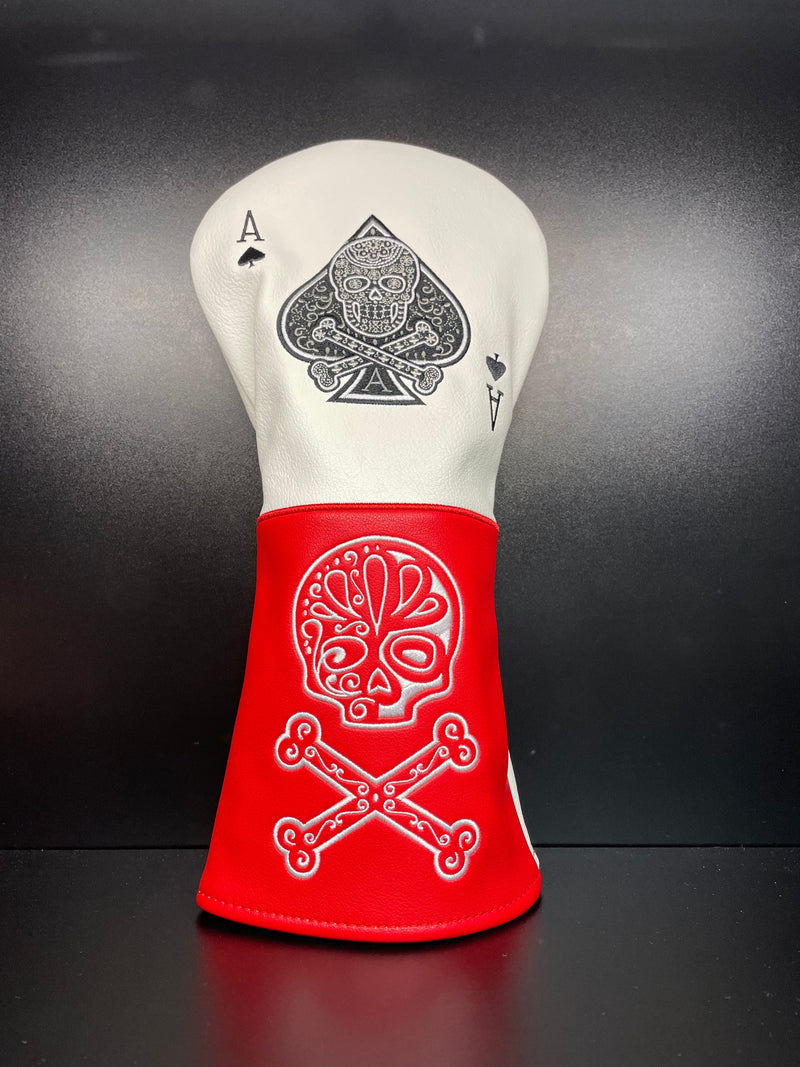 Load image into Gallery viewer, Ace Skull &amp; Crossbones Headcover
