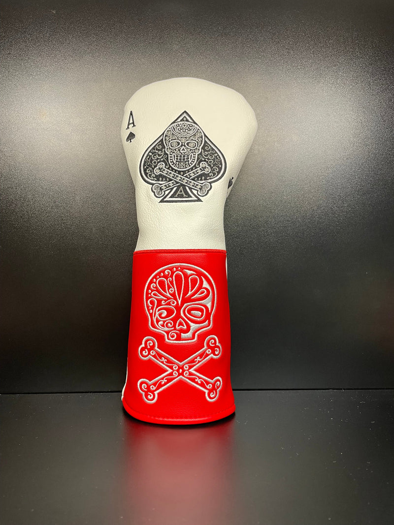 Load image into Gallery viewer, Ace Skull &amp; Crossbones Headcover
