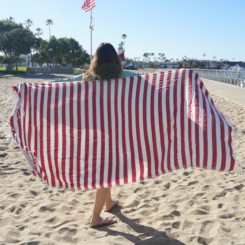 Load image into Gallery viewer, Acelia - Bamboo Turkish Beach Towel
