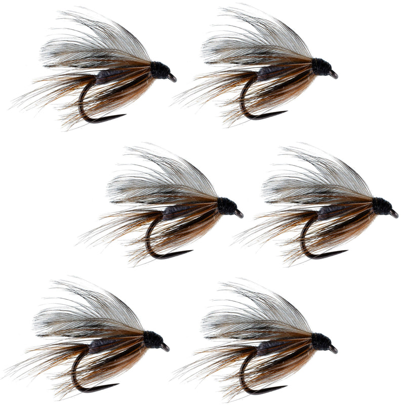 Load image into Gallery viewer, Barbless Adams Classic Wet Fly Fly Fishing Flies - 6 Flies Hook Size 14
