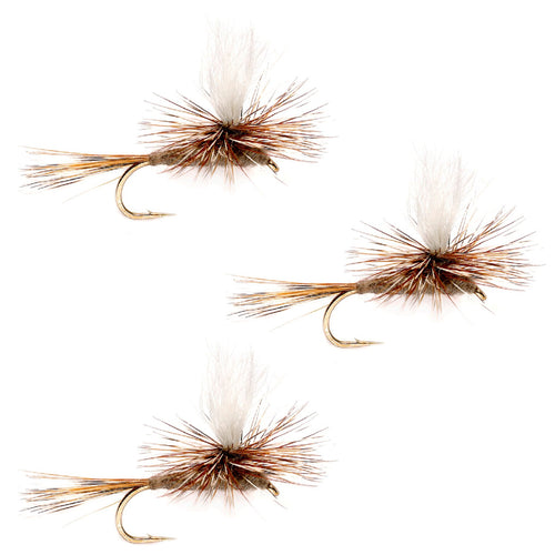 3 Pack Adams Parachute Classic Dry Fly - Hook Size 12