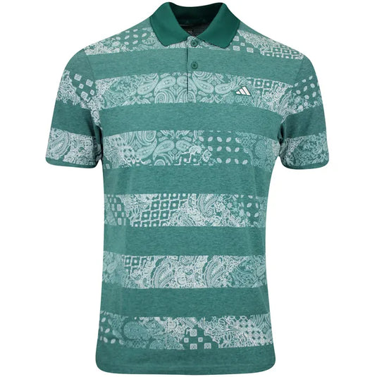 Adidas Golf Shirt - Go-To Stripe Print Polo