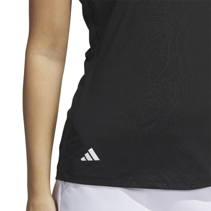 Load image into Gallery viewer, Adidas Women&#39;s Embossed Sleeveless Polo 2023 - Black
