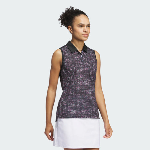 Adidas Women's Ultimate365 Printed Sleeveless Polo 24