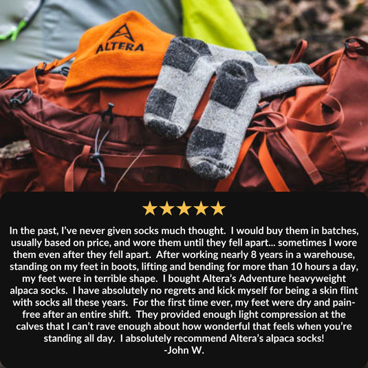 Adventure Heavy Weight 9" Crew Alpaca Sock