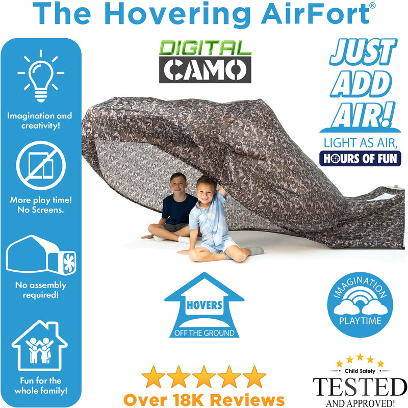 Load image into Gallery viewer, AirFort Digital Camo Inflatable Kids Play Fort
