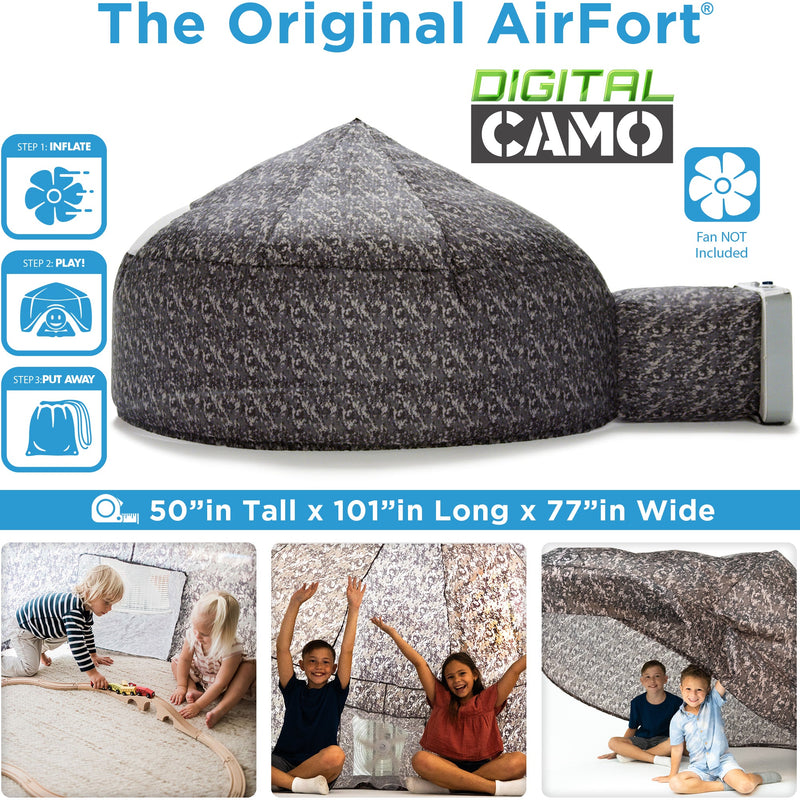 Load image into Gallery viewer, AirFort Digital Camo Inflatable Kids Play Fort
