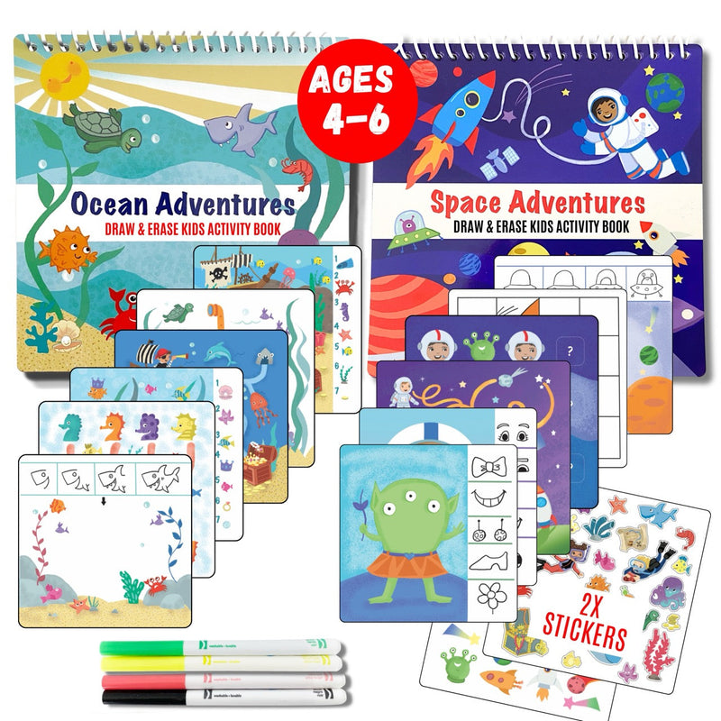 Load image into Gallery viewer, Totebook Kids Dry Erase Travel Activity Book
