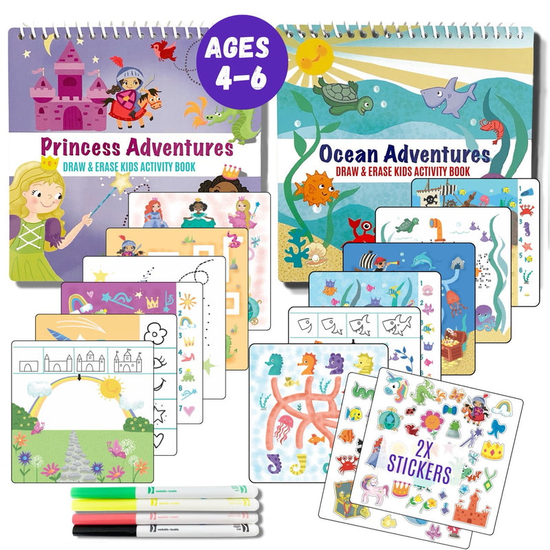 Load image into Gallery viewer, Totebook Kids Dry Erase Travel Activity Book
