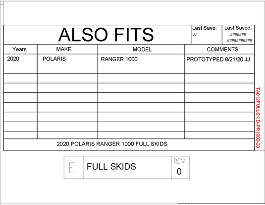 Trail Armor Full Skids Plate for 2020 Polaris Ranger 1000