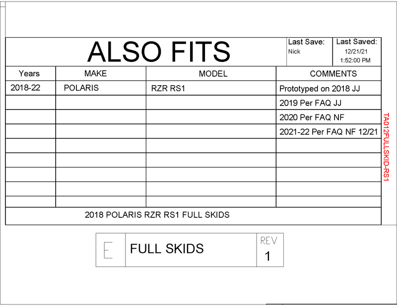 Load image into Gallery viewer, Trail Armor Full Skids plate for 2018-22 Polaris RZR RS1
