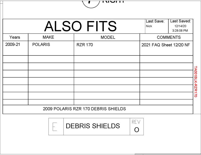 Load image into Gallery viewer, Trail Armor Half Door Style Debris and Mud ShieldS for 2009-21 Polaris RZR 170
