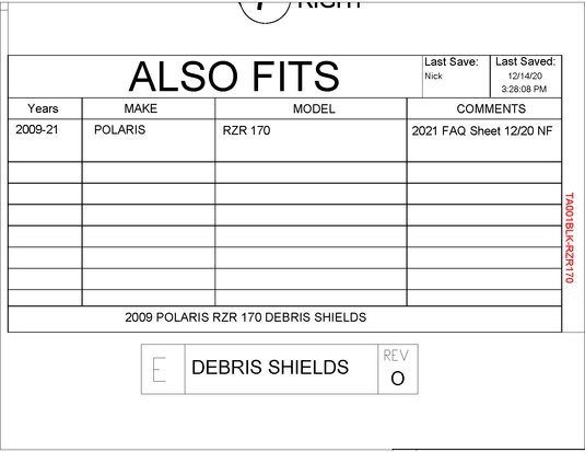 Trail Armor Half Door Style Debris and Mud ShieldS for 2009-21 Polaris RZR 170