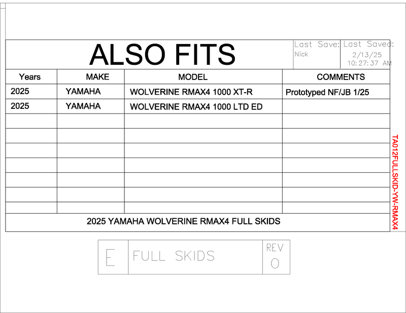Load image into Gallery viewer, Trail Armor 2025 Yamaha Wolverine RMAX4 1000 X-TR, RMAX4 1000 Limited Edition Full Skids
