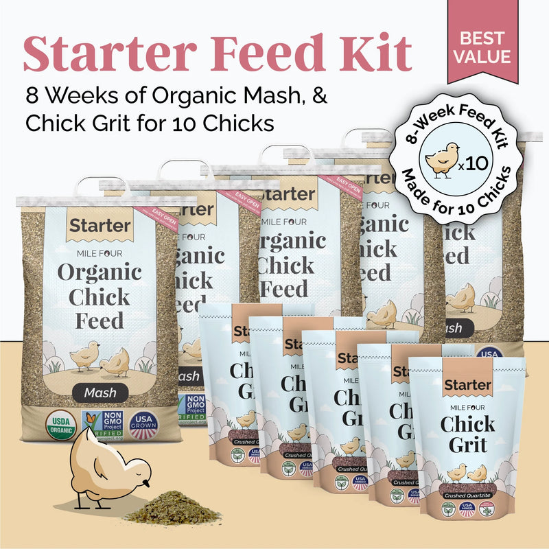 Load image into Gallery viewer, Starter Feed Kit | 8 Weeks of Organic Feed &amp; Grit for 10 Chicks
