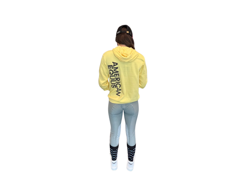 Load image into Gallery viewer, American Equus Puffy Signature Fleece Hoodie Yellow
