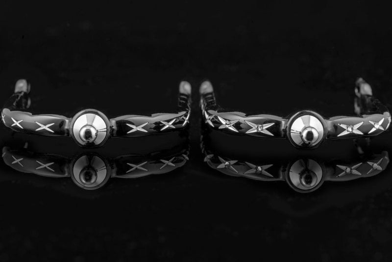 Load image into Gallery viewer, American Equus Quik-X Slim Interchangeable English Spurs - Crystal X&#39;s Edition
