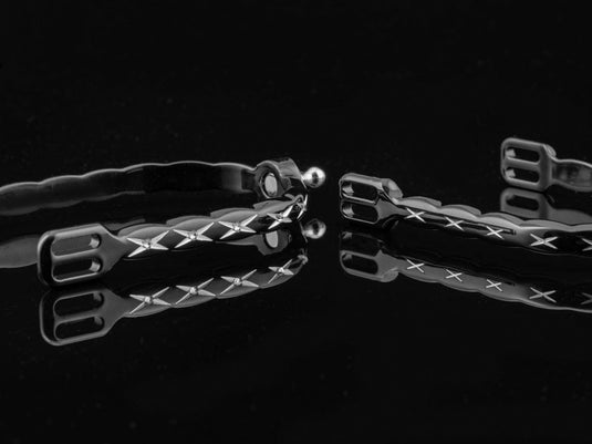 American Equus Quik-X Slim Interchangeable English Spurs - X's Edition