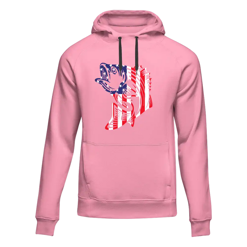 Load image into Gallery viewer, American Flag Fish Unisex Hoodie
