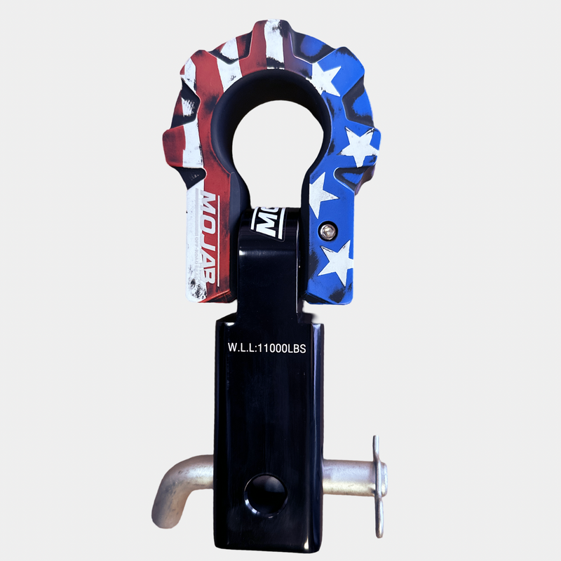 Load image into Gallery viewer, 2&#39;&#39; Aluminum Hitch Receiver with Aluminum D-Shackle 9T (Lifetime Warranty)
