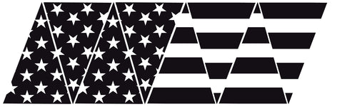 SUBDUED AMERICAN FLAG REFLECTIVE HELMET CREST