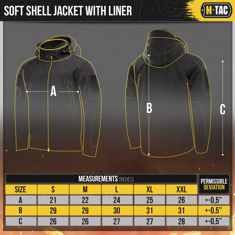 Load image into Gallery viewer, M‑Tac Softshell Tactical Jacket with Fleece Liner
