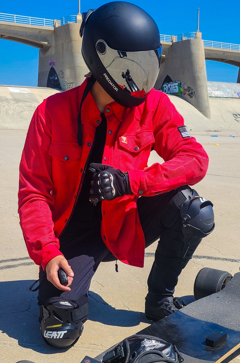 Load image into Gallery viewer, Protective Summer Mesh Shirt - Red Solid
