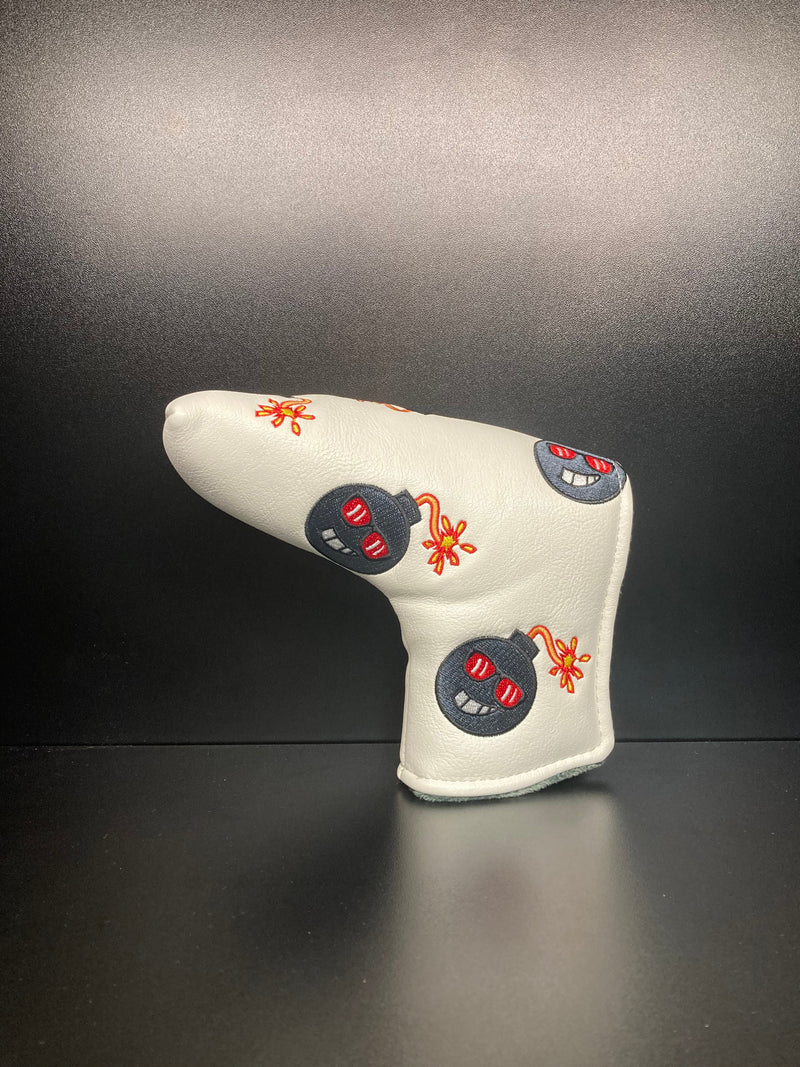 Load image into Gallery viewer, Angry Bombs White Headcover
