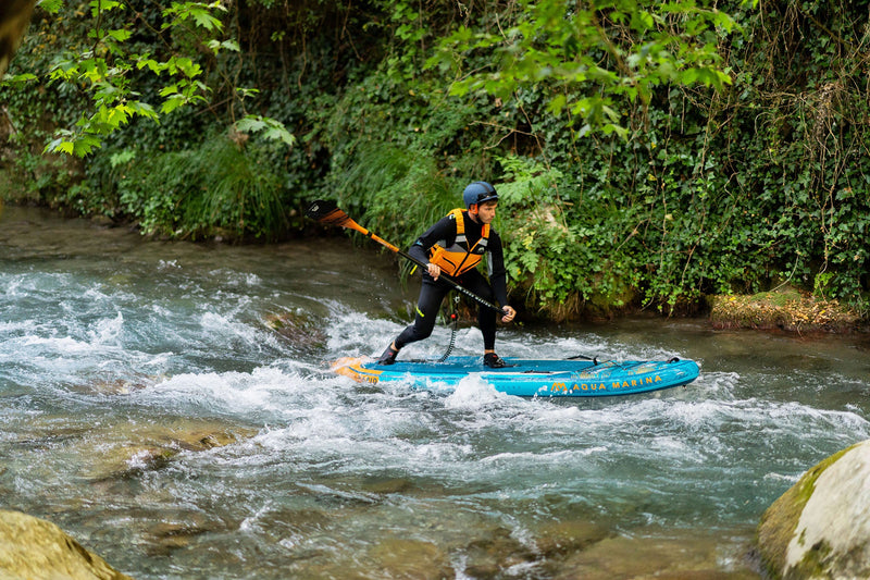 Load image into Gallery viewer, Aqua Marina RAPID 9'6" Inflatable Paddle Board River SUP

