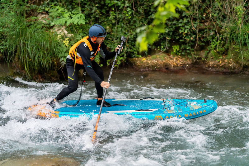 Load image into Gallery viewer, Aqua Marina RAPID 9'6" Inflatable Paddle Board River SUP
