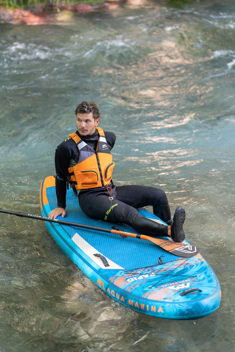 Load image into Gallery viewer, Aqua Marina RAPID 9'6" Inflatable Paddle Board River SUP
