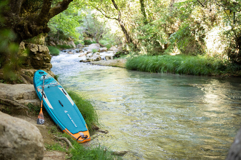 Load image into Gallery viewer, Aqua Marina RAPID 9'6" Inflatable Paddle Board River SUP
