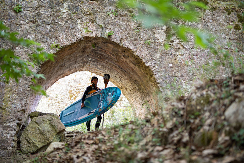 Load image into Gallery viewer, Aqua Marina RAPID 9'6" Inflatable Paddle Board River SUP
