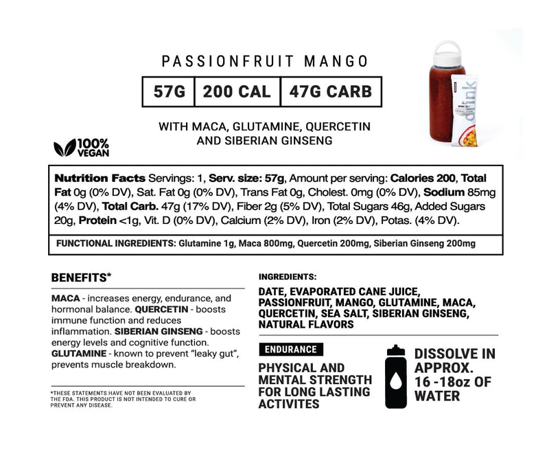 Load image into Gallery viewer, Passionfruit Mango Endurance Drink w/Adaptogens
