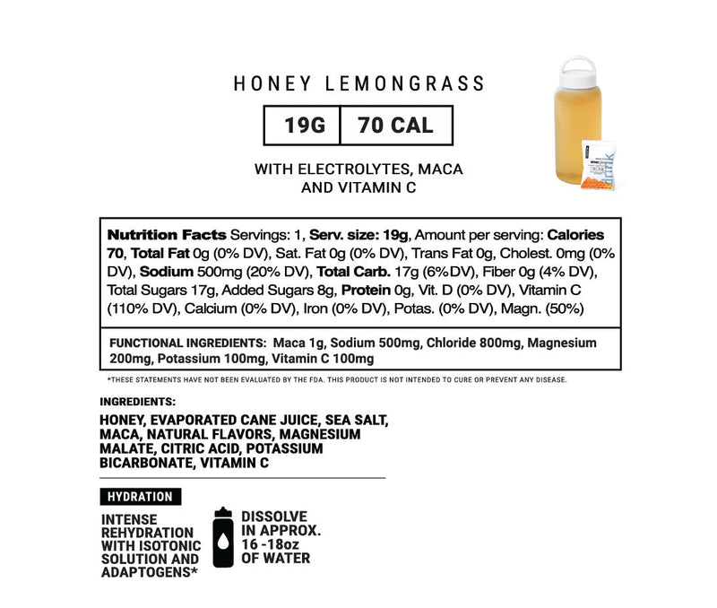 Load image into Gallery viewer, Honey Lemongrass Isotonic Enhanced Hydration w/Adaptogens
