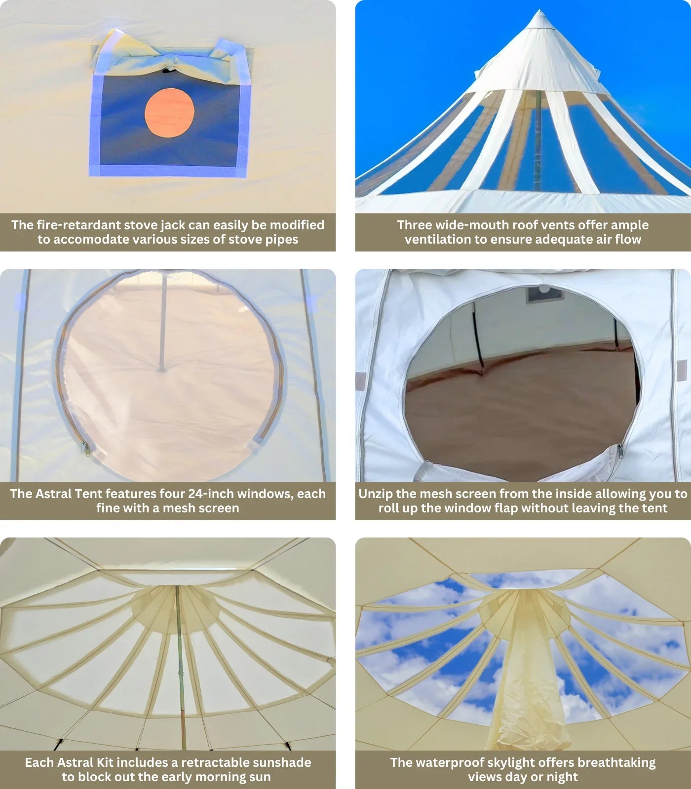 Astral Glamping Tent | 3 Sizes | 13, 16, 20-Foot