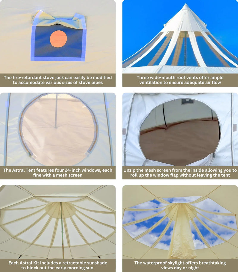 Load image into Gallery viewer, Astral Glamping Tent | 3 Sizes | 13, 16, 20-Foot
