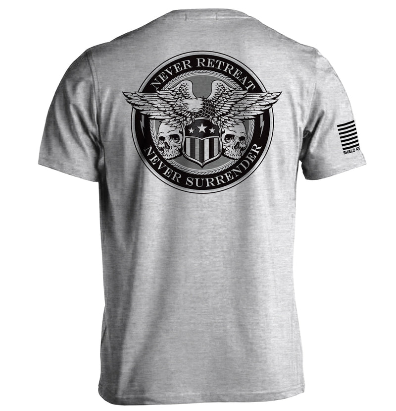 Load image into Gallery viewer, Never Retreat Never Surrender Skulls
