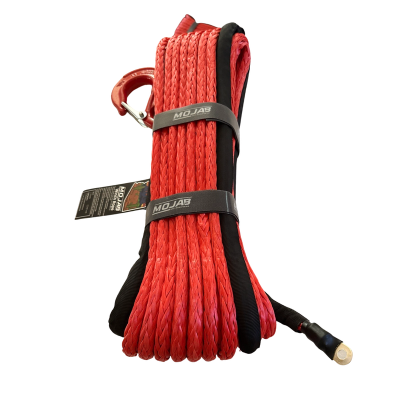 Load image into Gallery viewer, 3/8&#39;&#39; x 85&#39; Synthetic Winch Rope with forged winch hook
