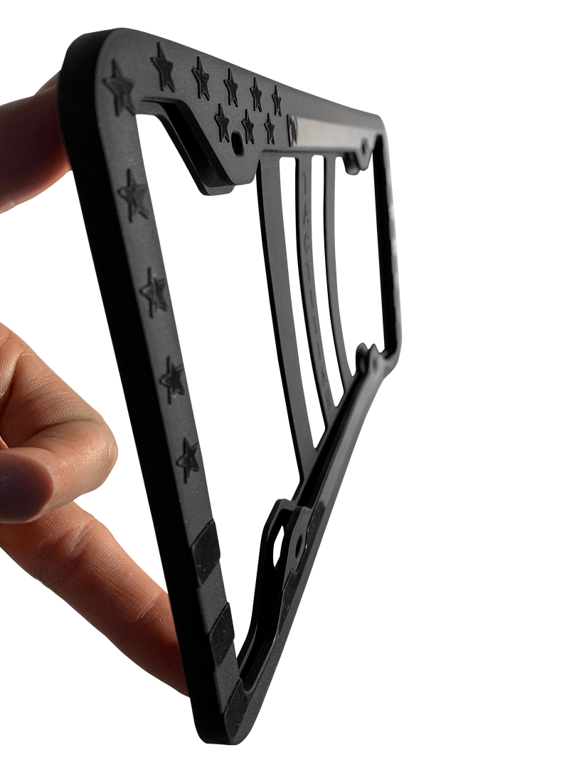 Load image into Gallery viewer, Silicone American Flag License Plate Frame - Anti-Rattle, Anti-Scratch
