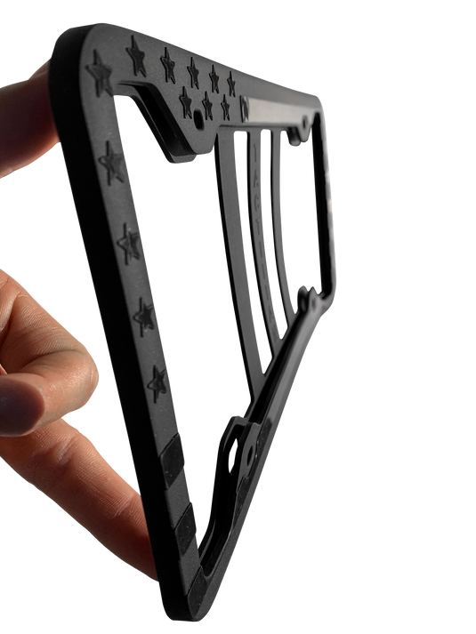 Silicone American Flag License Plate Frame - Anti-Rattle, Anti-Scratch