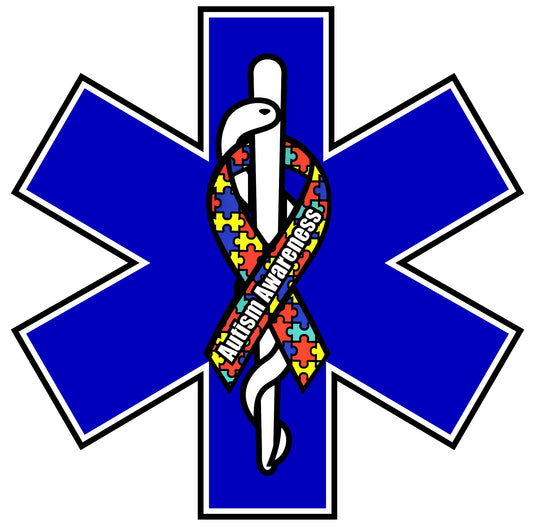 AUTISM AWARENESS STAR OF LIFE WINDOW DECAL