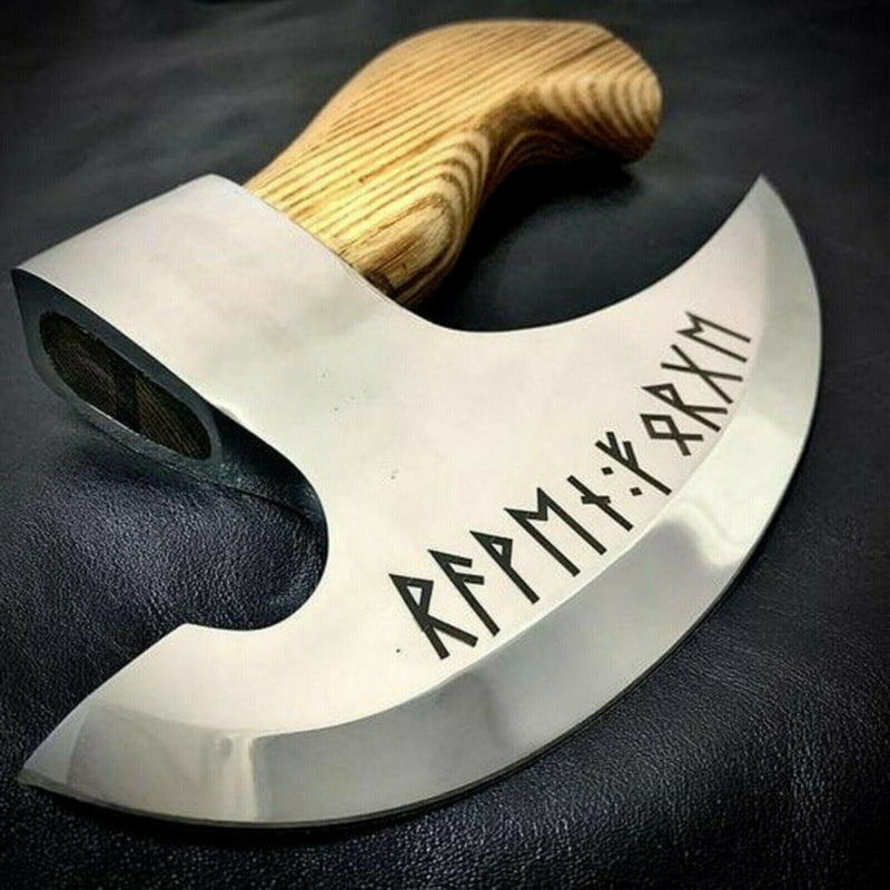 Load image into Gallery viewer, : Axe Pizza Cutter - Custom Hand Engraved with J2 Steel Blade
