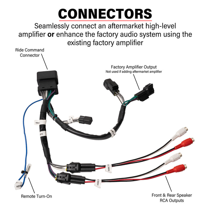 Load image into Gallery viewer, Polaris® RZR Pro Series Ride Command Front &amp; Rear Speaker RCA Output Harness
