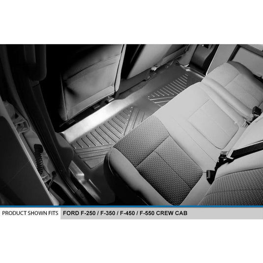 SMARTLINER Custom Fit Floor Liners For 2012-2016 F-250/F-350/F-450 Super Duty Crew Cab with Raised Drivers Side Pedal