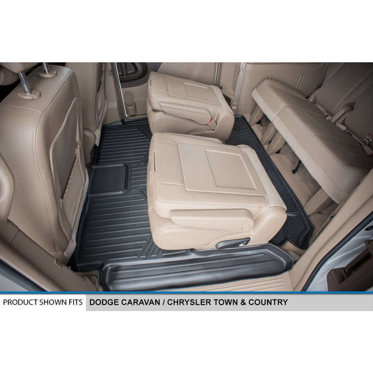 2013-2020 Dodge Grand Caravan Floor Liners | 2nd Row Bucket Seats, With Super Console | SMARTLINER