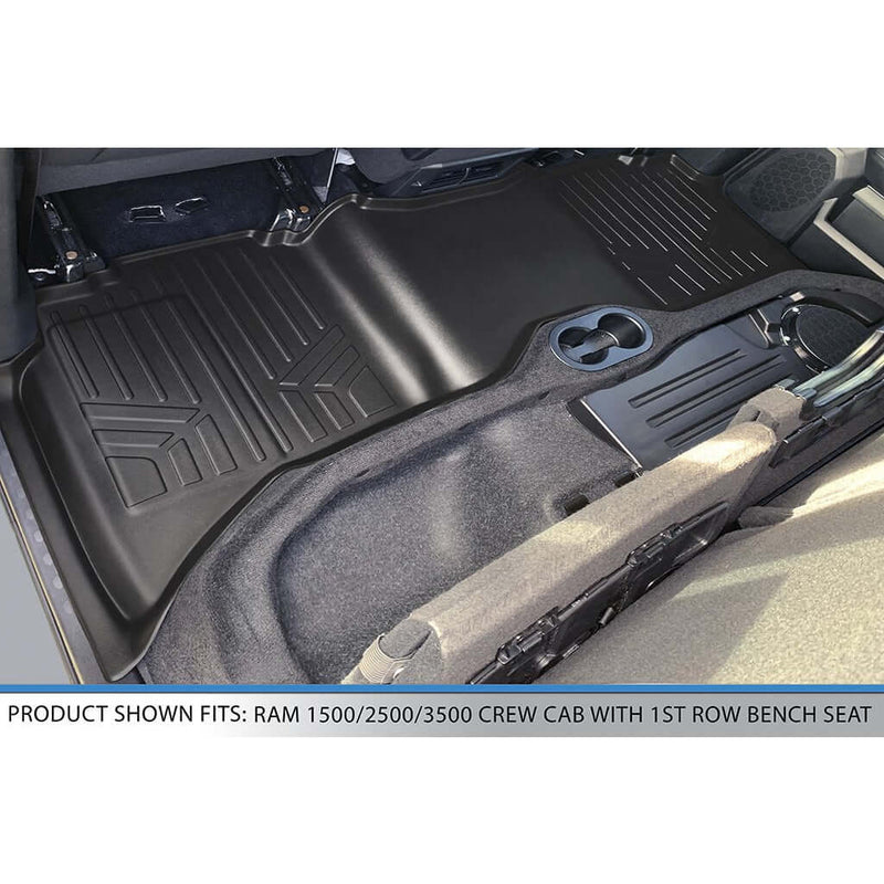 Load image into Gallery viewer, Smart Trim™ Custom Fit Floor Liners For 2012-2022 Ram 1500/2500/3500 Crew (4 Full Size Doors) with 1st Row Bench Seat

