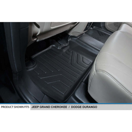 Smart Trim™ Custom Fit Floor Liners For 2016-2025 Dodge Durango (with 2nd Row Bench Seat)