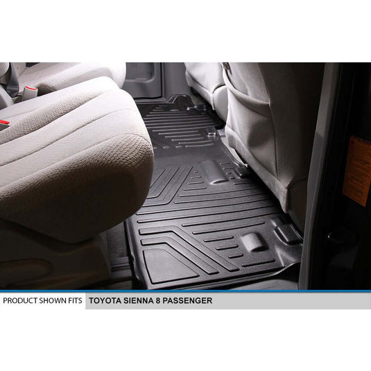 SMARTLINER Custom Fit Floor Liners For 2011-2012 Sienna (8 Passenger Model with Power Folding 3rd Row Seats)