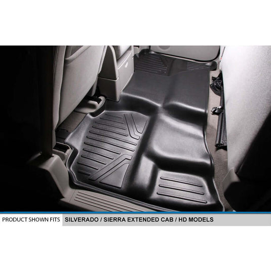 SMARTLINER Custom Fit Floor Liners For 2007-2013 Silverado/Sierra 1500/2500/3500 HD Extended Cab